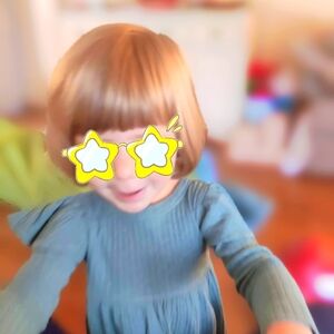 Kate Quinn long flutter sleeve dress | turquoise sea | melange rib - 18-24m 